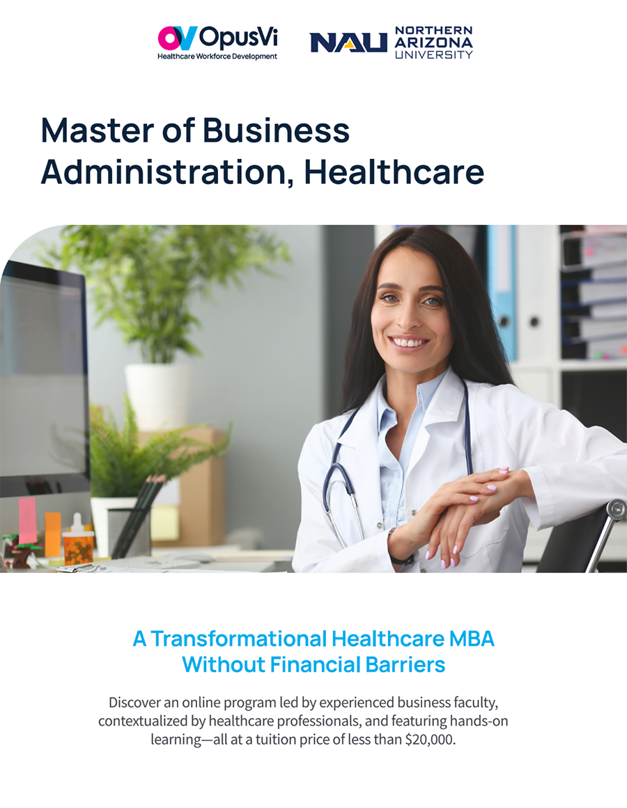 Flyer: MBA, Healthcare with OpusVi™ and NAU